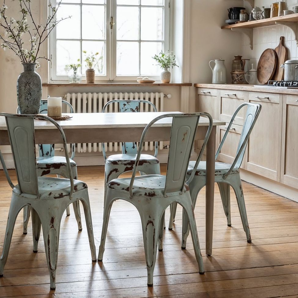 Stol 'Montmartre' - Vintage/Turkis