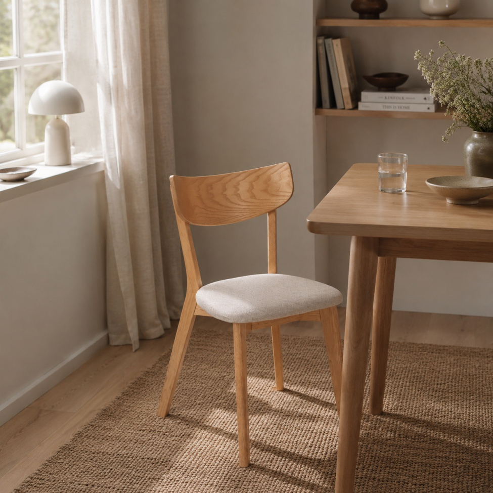 Stol 'Saba'- Eg/Beige