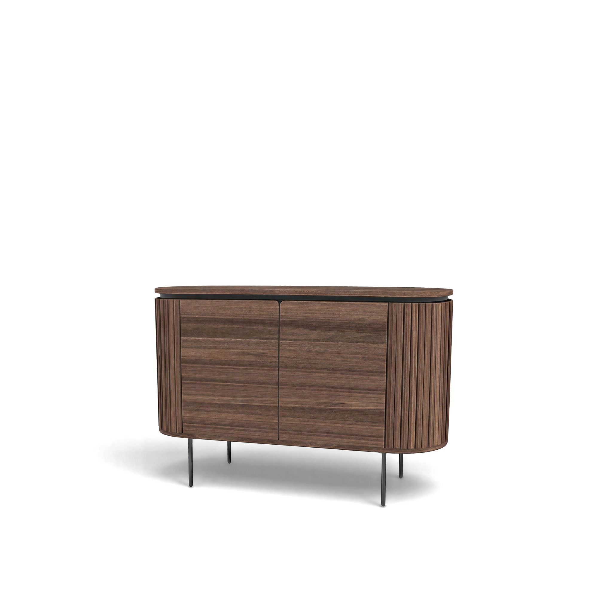 Sideboard 'Kärra' - Valnød/Svart