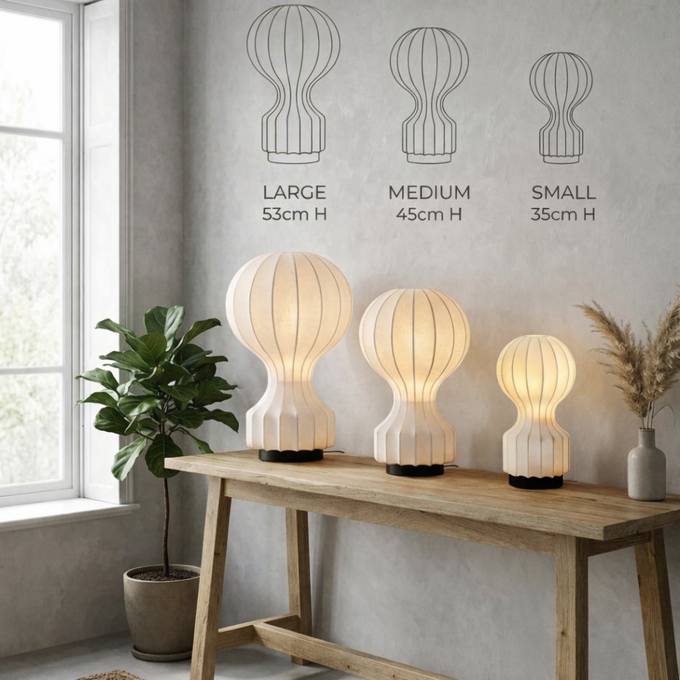 Lampe 'Senigallia' M - Hvid/Sort