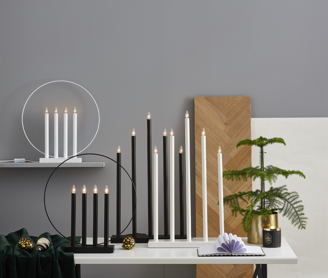 Adventskrans 'Holy' 5 Lygter - Sort