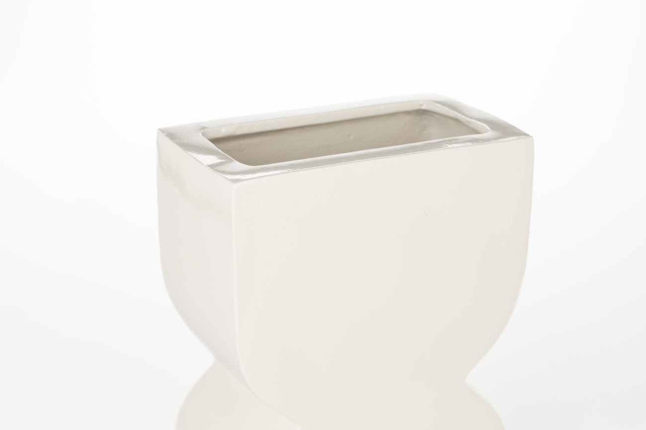 Vase Cones S 'Shiny Beige' - Beige