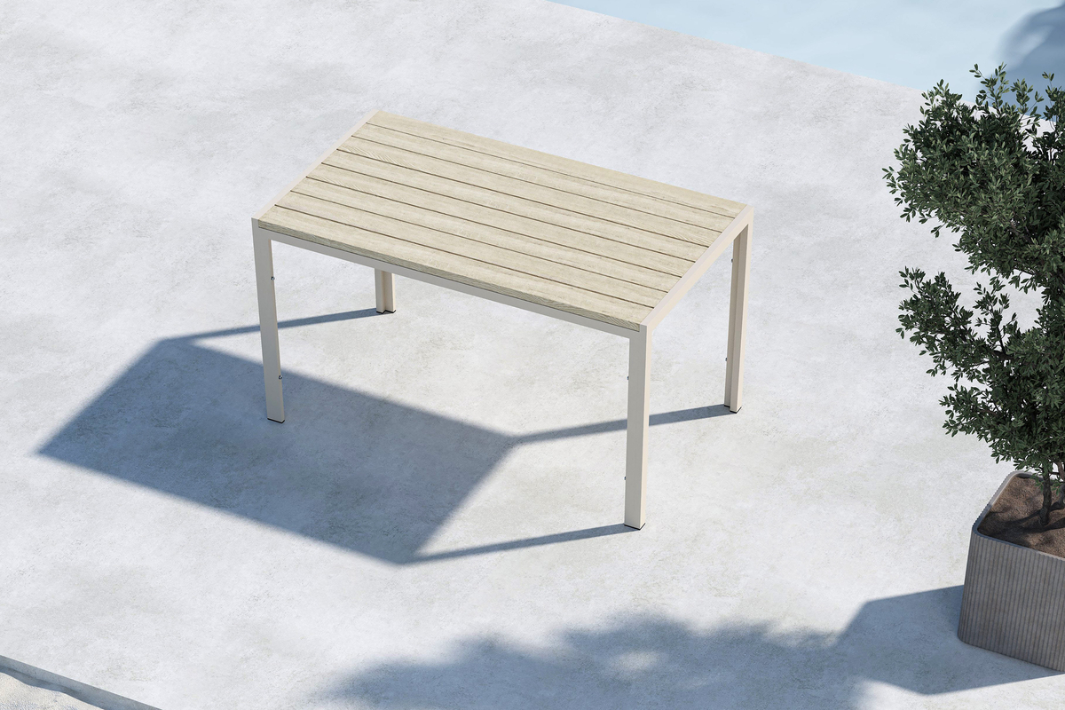 Spisebord 'Mirko' 140x74cm - Beige