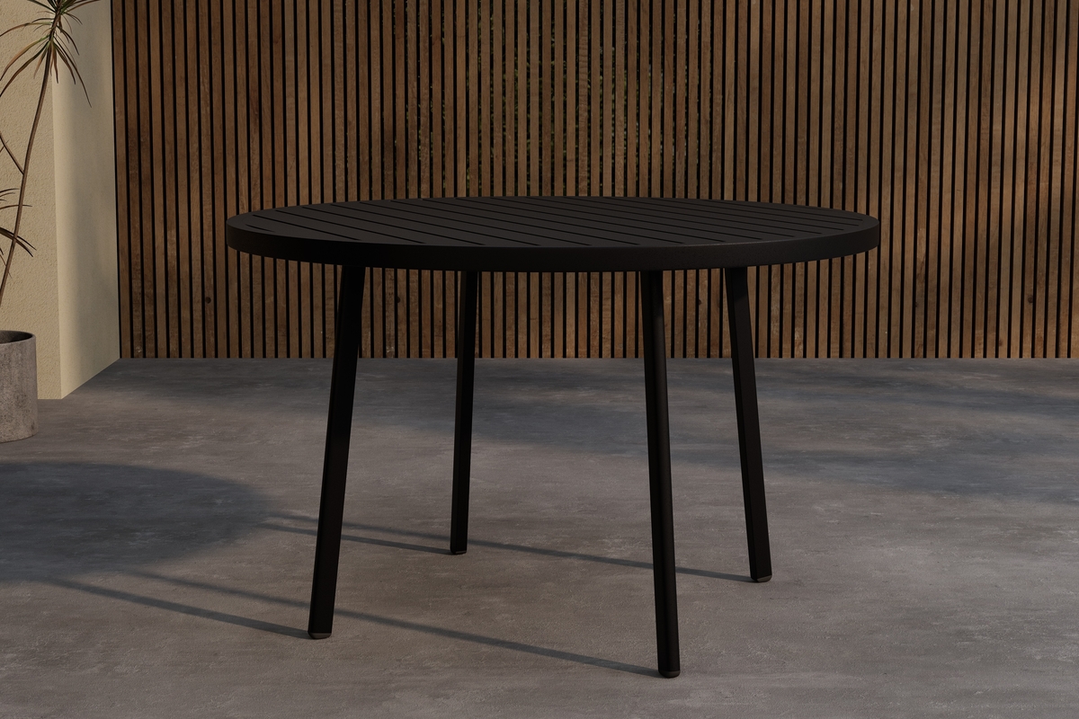 Spisebord 'Giardini', rundt, 120 cm - sort