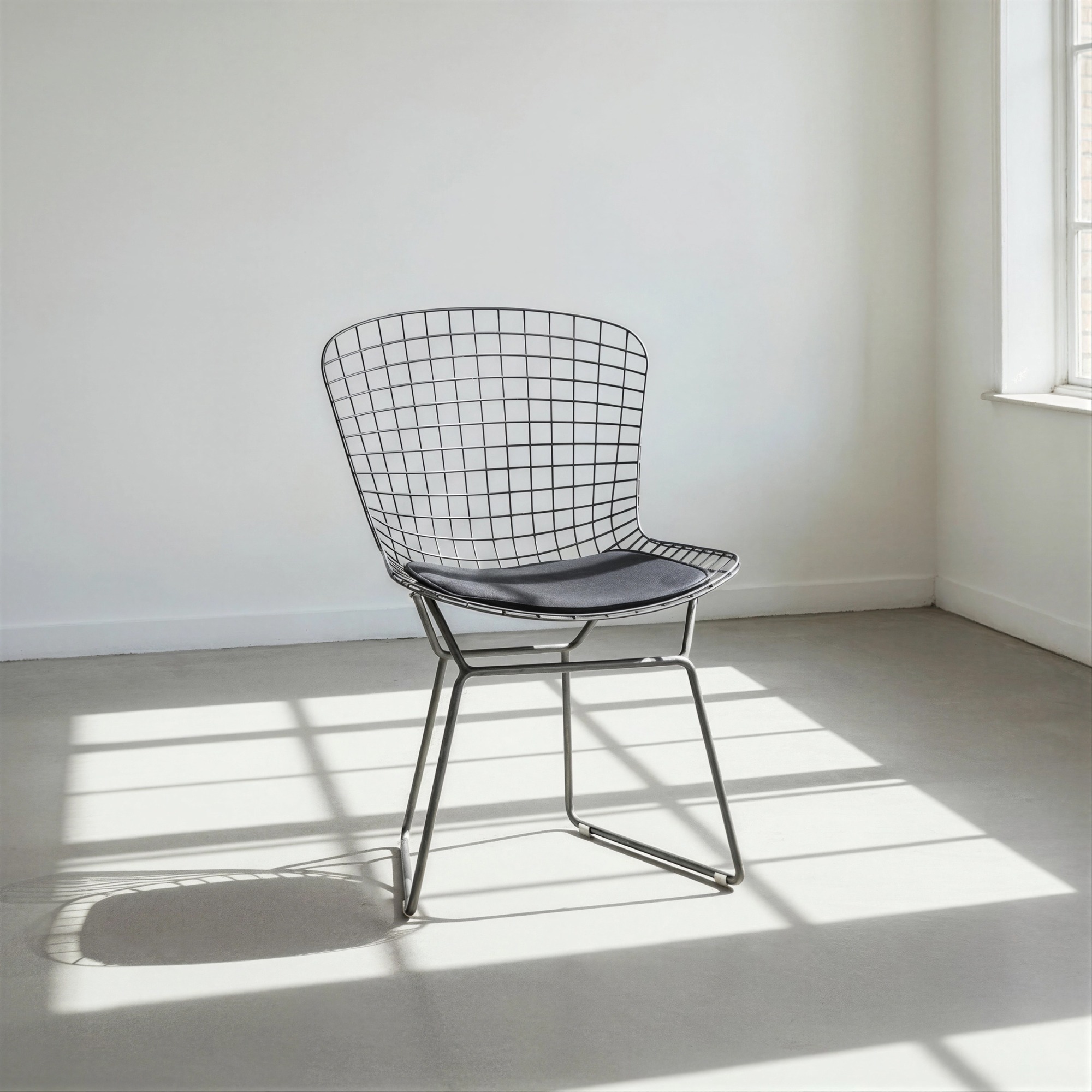 Stol 'Bertoia' - Sølv/Grå