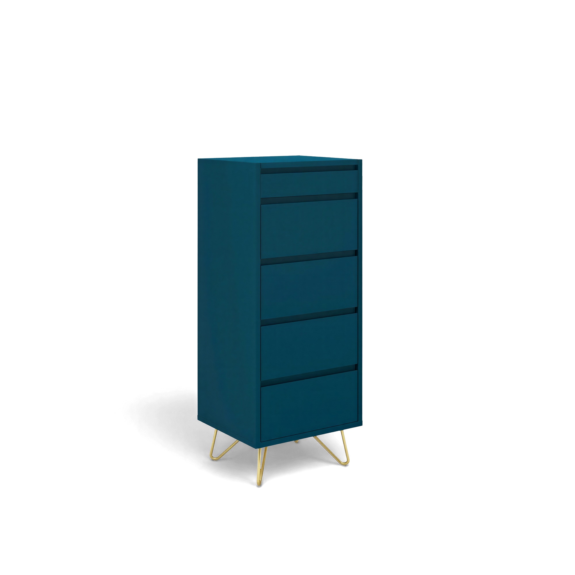Kommode 'Elle' 45x110 - Turkis/Messing