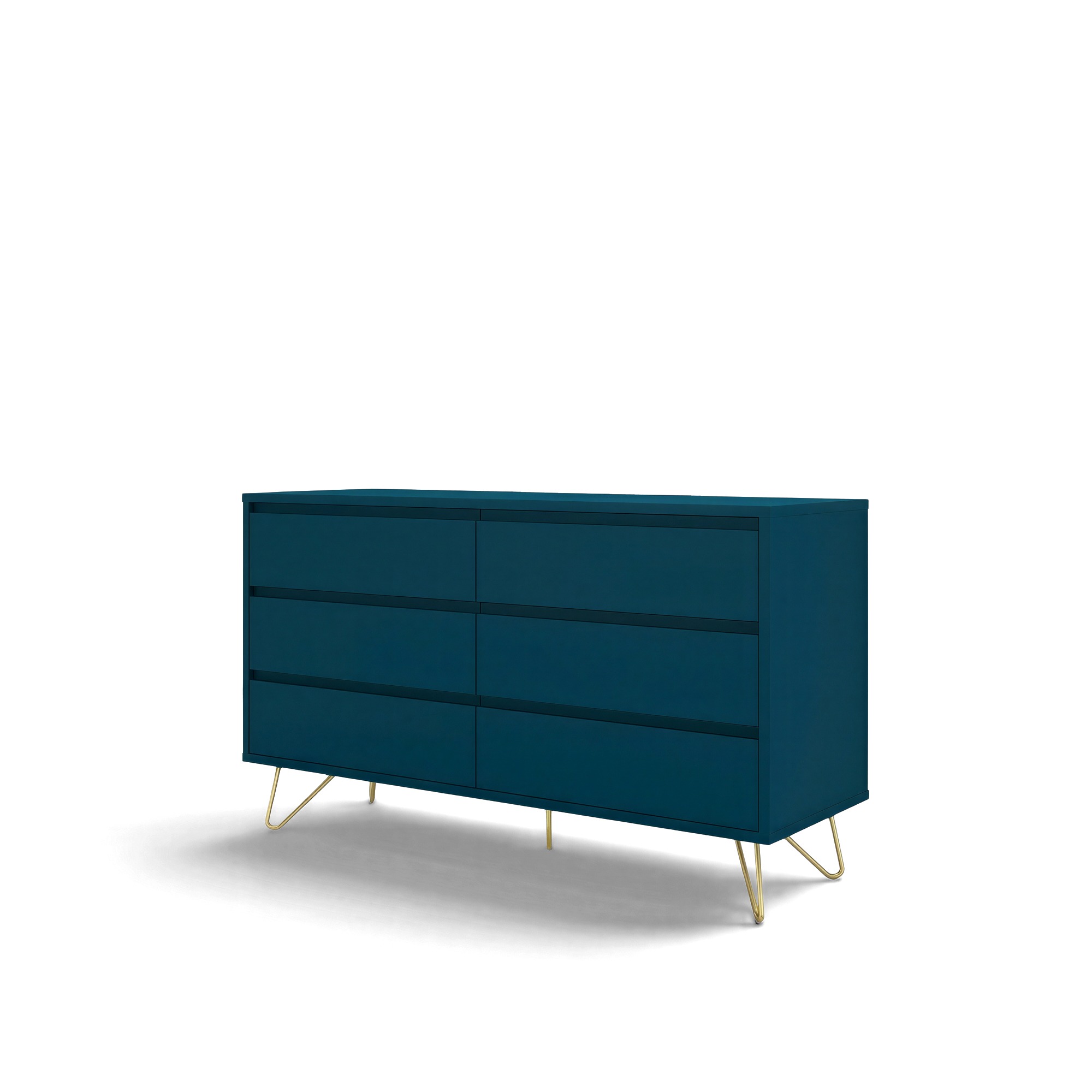 Kommode 'Elle' 120x70 - Turkis/Messing