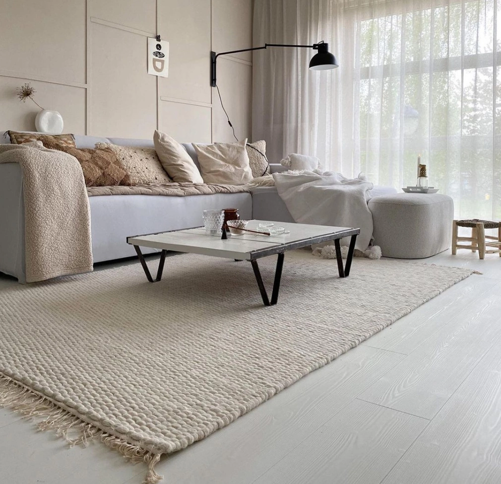 Uldtæppe 'Cartmel' - Offwhite