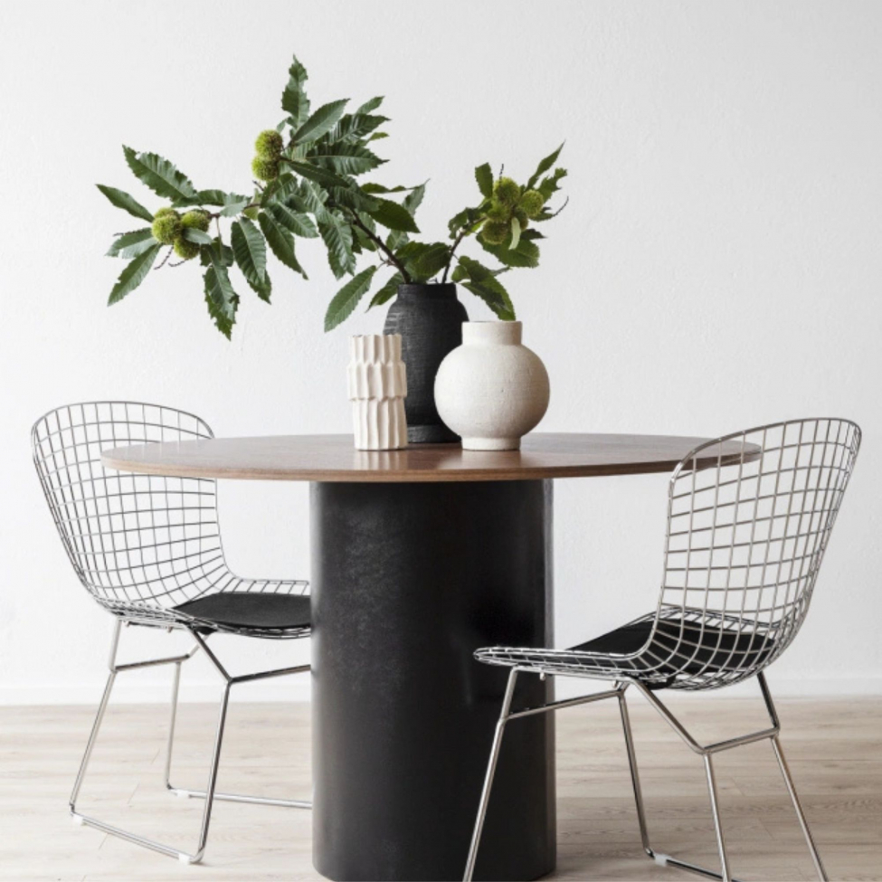Spisebord 'Rounded' Rundt 120cm - Valnød