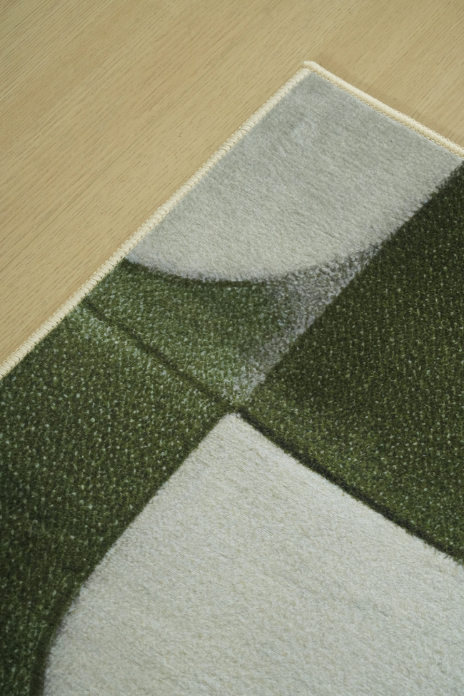 Tæppe 'Merano' - Grøn/Beige