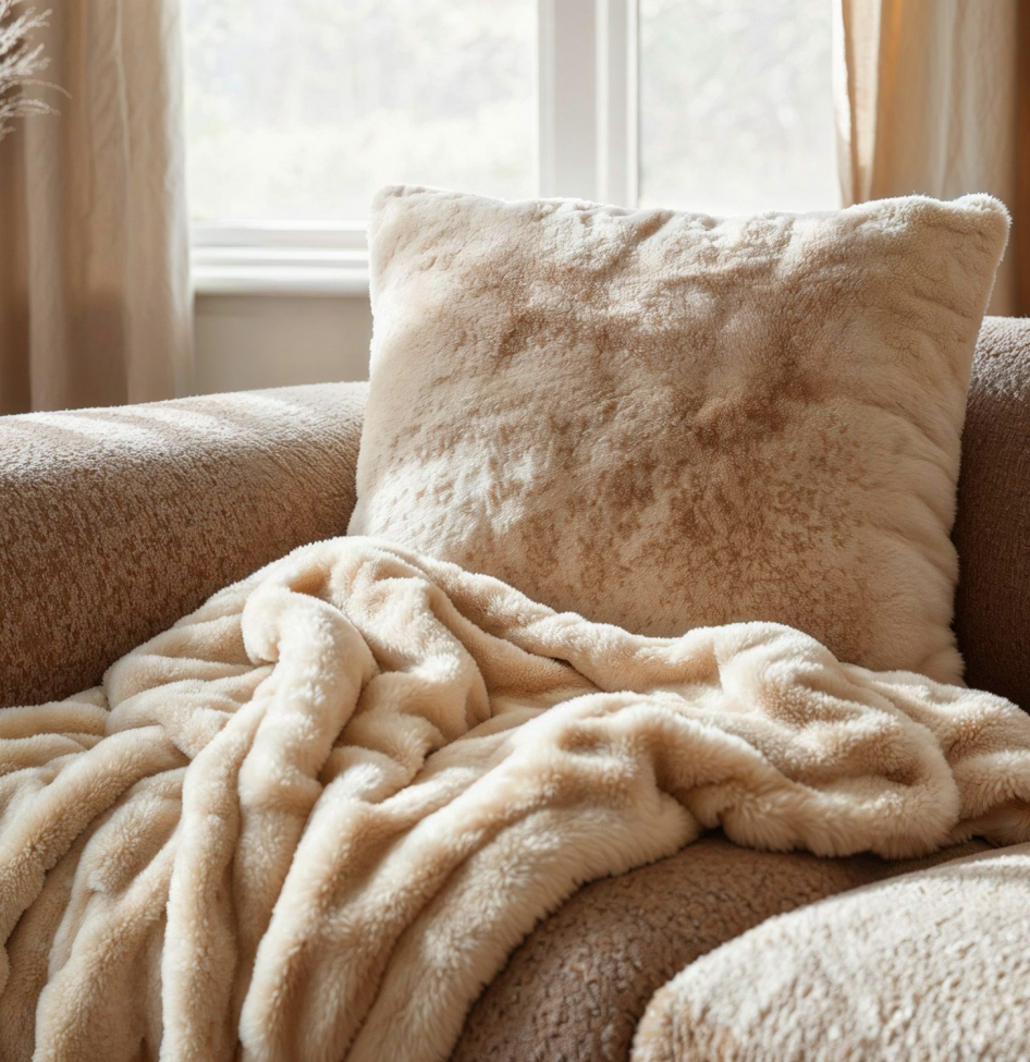 Pudebetræk 'Aranga Bubble' 45x45cm - Beige