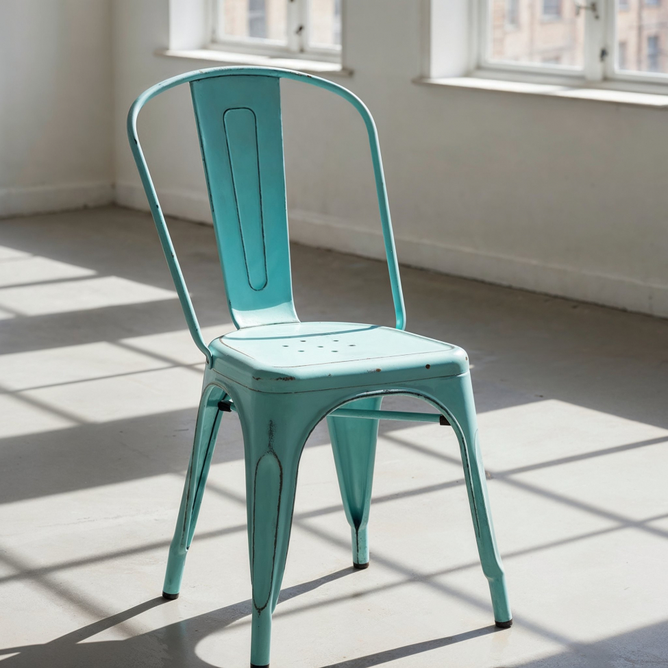 Stol 'Montmartre' - Vintage turkis