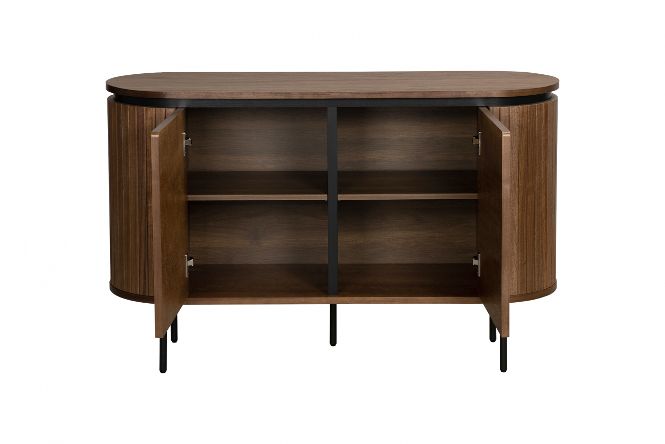 Sideboard 'Kärra' - Valnød/Svart